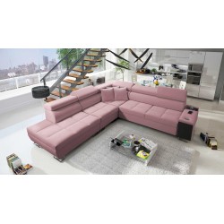 Narożnik Orbix IX z funkcją spania, regulowane zagłówki, port USB - Velvet, Ultario Velvet 2955