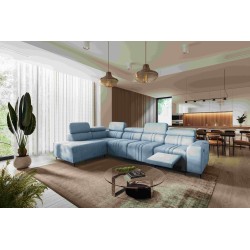 Narożnik Verona XI Mix z funkcją spania w Welur, Vena 6 - Komfort i Elegancja