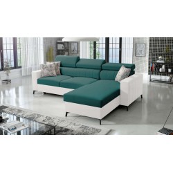 Ecksofa Arco I Maxi mit Velvet, Mono 238 + Kunstleder: Stil, Funktionalität und Komfort in einem