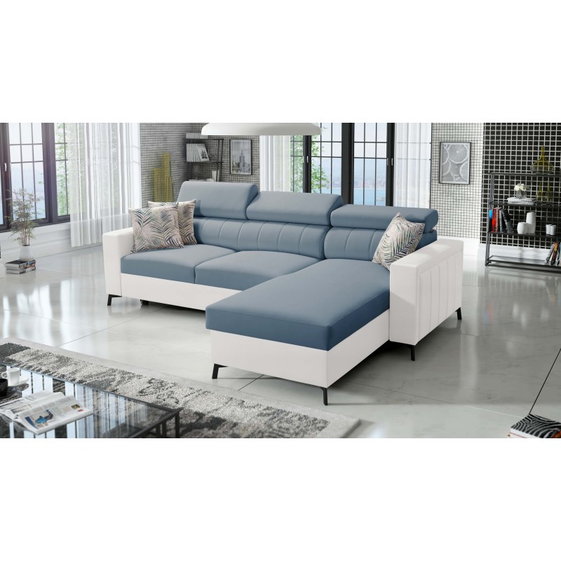 Arco I Maxi Corner Sofa in Velvet, Mono 239 + Eco-leather: style, functionality, and comfort in one