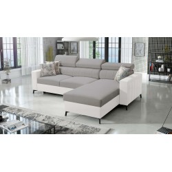 Arco I Maxi Ecksofa mit Velvet, Mono 244 + Ökoleder: Stil, Funktionalität und Komfort in einem