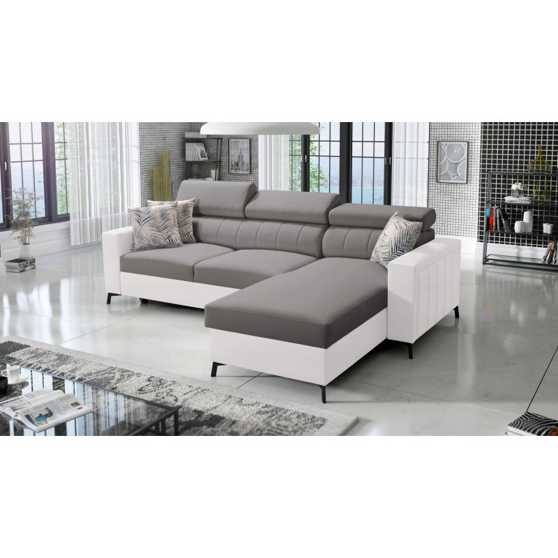 Arco I Maxi Corner Sofa with Velvet, Mono 246 + Eco-leather: style, functionality, and comfort in one