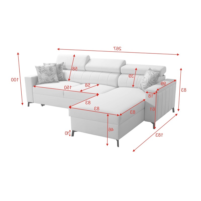 Ecksofa Arco I Maxi mit Geflecht, Sawana 14 + Kunstleder: Stil, Funktionalität und Komfort in einem Ecksofa Arco I Maxi mit Geflecht, Sawana 14 + Kunstleder: Stil, Funktionalität und Komfort in einem