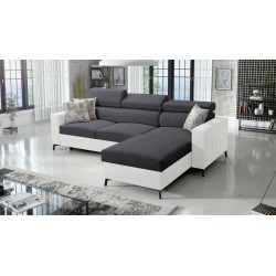 Ecksofa Arco I Maxi mit Geflecht, Sawana 96 + Kunstleder: Stil, Funktionalität und Komfort in einem