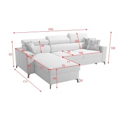 Arco I Mini Corner Sofa with Sleeping Function - Comfort and Functionality in One