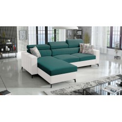 Ecksofa Arco I Maxi mit Velvet, Mono 238 + Kunstleder: Stil, Funktionalität und Komfort in einem
