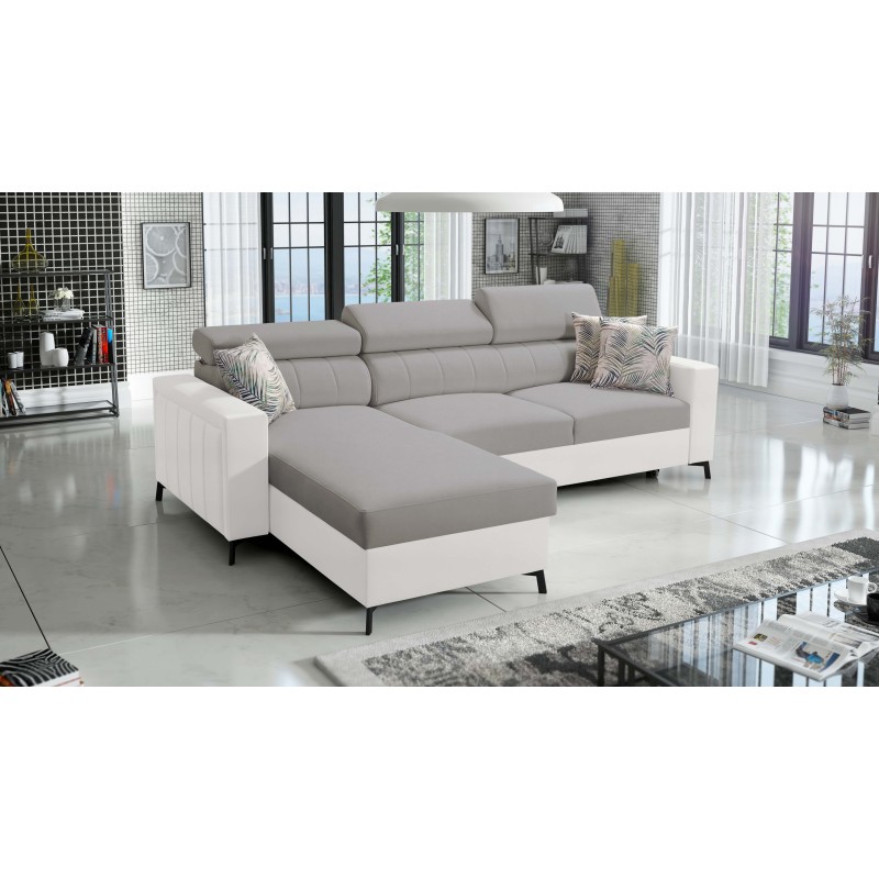 Arco I Maxi Corner Sofa with Velvet, Mono 244 + Eco-leather: style, functionality, and comfort in one
