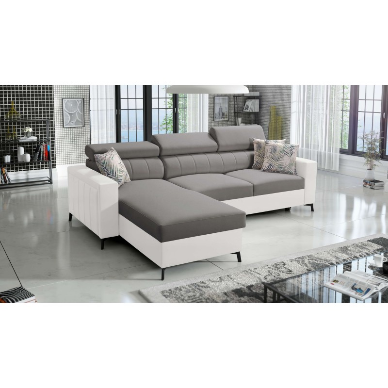 Arco I Maxi Corner Sofa with Velvet, Mono 246 + Eco-leather: style, functionality, and comfort in one