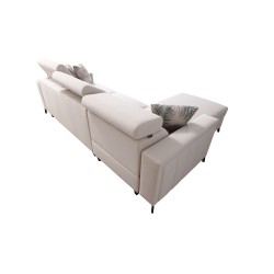 Arco I Maxi Corner Sofa with Woven Fabric, Sawana 14 + Eco-Leather: style, functionality, and comfort in one