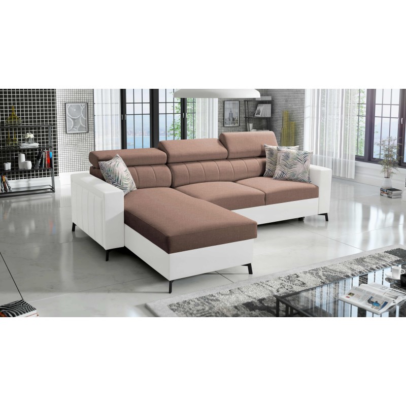 Arco I Maxi Corner Sofa with Plecionka, Sawana 25 + Eco-leather: style, functionality, and comfort in one