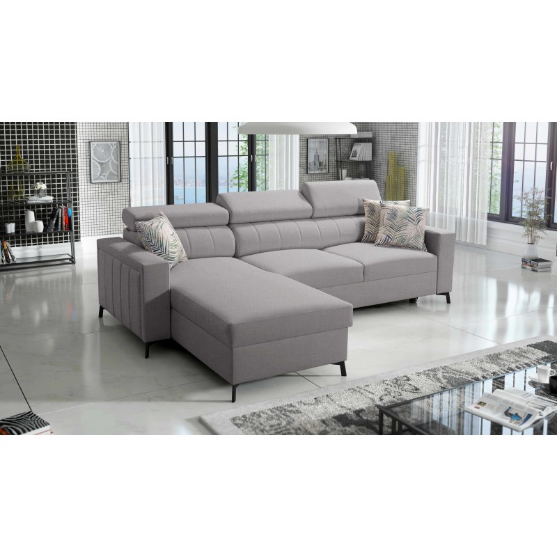 Arco I Maxi Corner Sofa with Plecionka, Sawana 11: style, functionality, and comfort in one