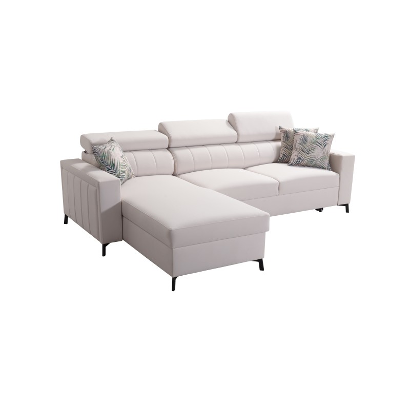 Ecksofa Arco I Maxi mit Flechtwerk, Sawana 26 + Kunstleder: Stil, Funktionalität und Komfort in einem Ecksofa Arco I Maxi mit Flechtwerk, Sawana 26 + Kunstleder: Stil, Funktionalität und Komfort in einem