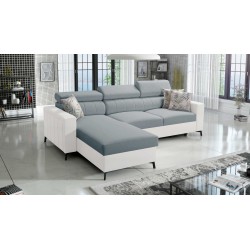 Ecksofa Arco I Maxi mit Geflecht, Sawana 72 + Kunstleder: Stil, Funktionalität und Komfort in einem