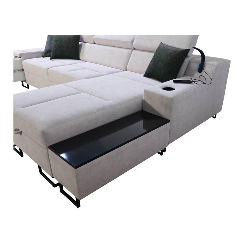 Avanti I Mini-Ecksofa mit Schlaffunktion und Lampe mit USB-Anschluss Stoff Whisper 3 Avanti I Mini-Ecksofa mit Schlaffunktion und Lampe mit USB-Anschluss Stoff Whisper 3