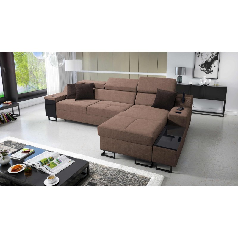 Avanti I mini corner sofa with sleeping function and a lamp with a USB port, fabric Sawana 25 Avanti I mini corner sofa with sleeping function and a lamp with a USB port, fabric Sawana 25