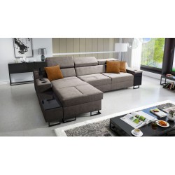 Avanti I Mini Ecksofa mit Schlaffunktion und Lampe mit USB-Anschluss Stoff Whisper 5