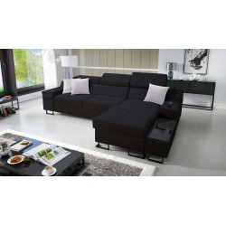 Ecksofa Avanti I maxi mit Schlaffunktion und Lampe mit USB-Anschluss, Stoff Sawana 14