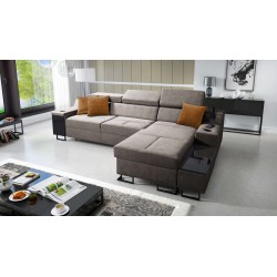 Avanti I Maxi Ecksofa mit Schlaffunktion und Lampe mit USB-Anschluss, Stoff Whisper 5