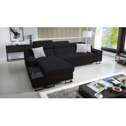 Ecksofa Avanti I maxi mit Schlaffunktion und Lampe mit USB-Anschluss, Stoff Sawana 14