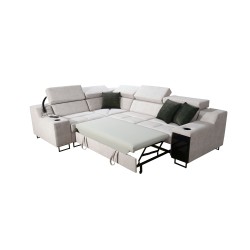 Ecksofa Avanti II mit Schlaffunktion und Lampe mit USB-Anschluss Stoff Whisper 3 Ecksofa Avanti II mit Schlaffunktion und Lampe mit USB-Anschluss Stoff Whisper 3