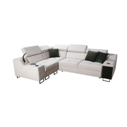 Avanti II corner sofa with a sleeping function and a lamp with a USB port, fabric Whisper 9 Avanti II corner sofa with a sleeping function and a lamp with a USB port, fabric Whisper 9