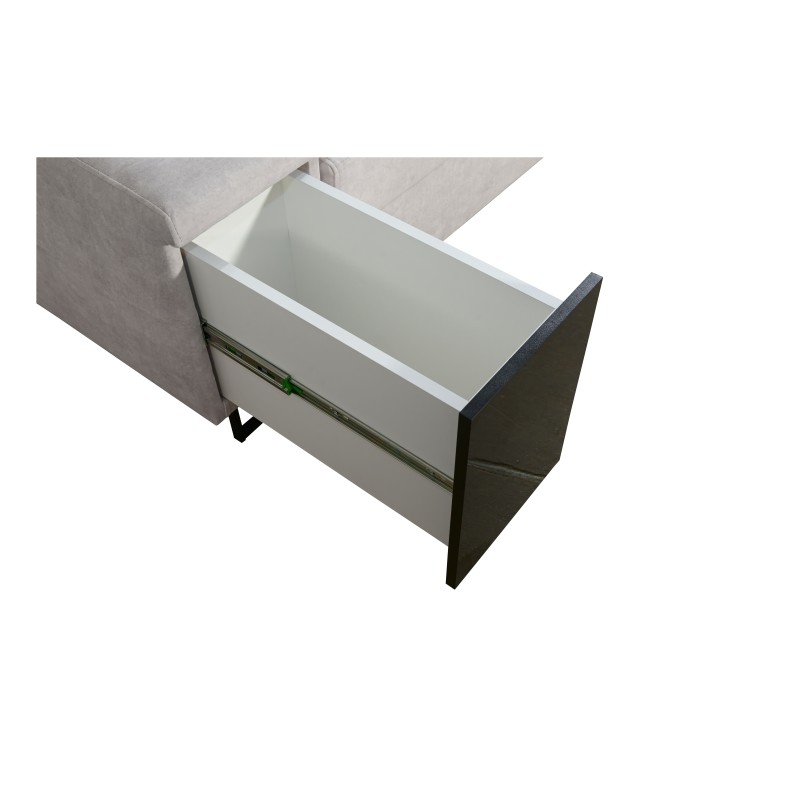 Esquina Avanti III con función de cama y lámpara con puerto USB tela Whisper 9 Esquina Avanti III con función de cama y lámpara con puerto USB tela Whisper 9