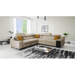 Avanti III Ecksofa mit Schlaffunktion und Lampe mit USB-Anschluss, Stoff Whisper 3