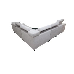 Esquina Avanti III con función de dormir y lámpara con puerto USB, tejido Sawana 25 + Ecocuero Esquina Avanti III con función de dormir y lámpara con puerto USB, tejido Sawana 25 + Ecocuero