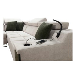 Narożnik Avanti VII z funkcją spania oraz lampką z portem usb tkanina Sawana 14 Narożnik Avanti VII z funkcją spania oraz lampką z portem usb tkanina Sawana 14