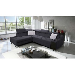 Ecksofa Avanti VII mit Schlaffunktion und Lampe mit USB-Anschluss, Stoff Sawana 96