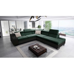 Ecksofa Avanti IX mit Schlaffunktion und Lampe mit USB-Anschluss, Stoff Whisper 5