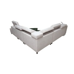Ecksofa Avanti IX mit Schlaffunktion und Lampe mit USB-Anschluss, Stoff Sawana 25 Ecksofa Avanti IX mit Schlaffunktion und Lampe mit USB-Anschluss, Stoff Sawana 25