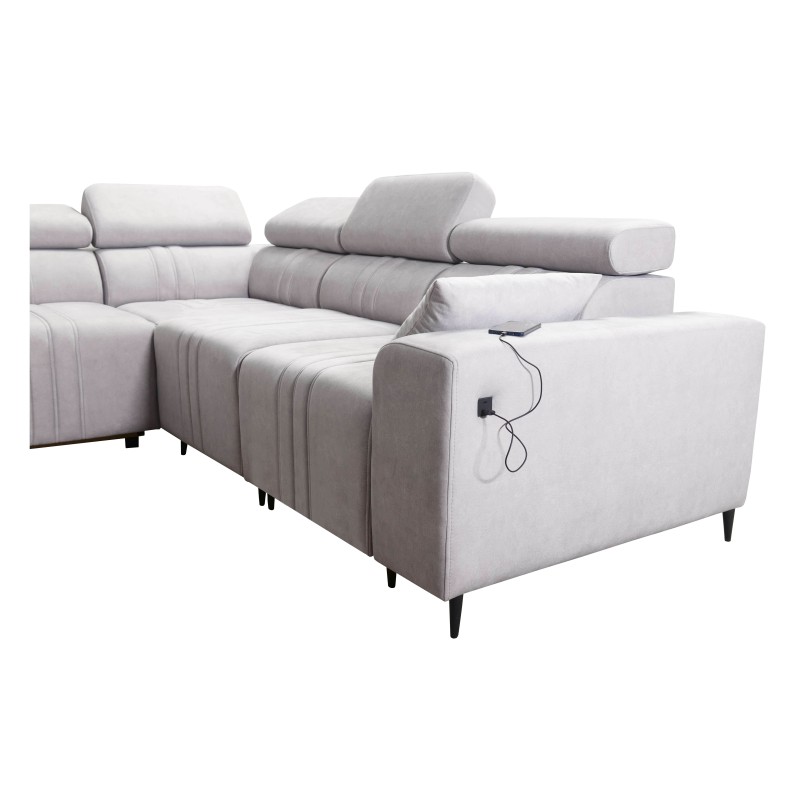 Narożnik Verona III z funkcją spania w tkaninie Welur, Vena 10 – elegancja i funkcjonalność w jednym meblu Narożnik Verona III z funkcją spania w tkaninie Welur, Vena 10 – elegancja i funkcjonalność w jednym meblu