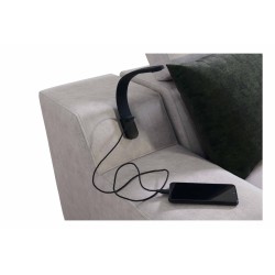Ecksofa Avanti IX mit Schlaffunktion und Lampe mit USB-Anschluss Stoff Sawana 96 + Kunstleder Ecksofa Avanti IX mit Schlaffunktion und Lampe mit USB-Anschluss Stoff Sawana 96 + Kunstleder