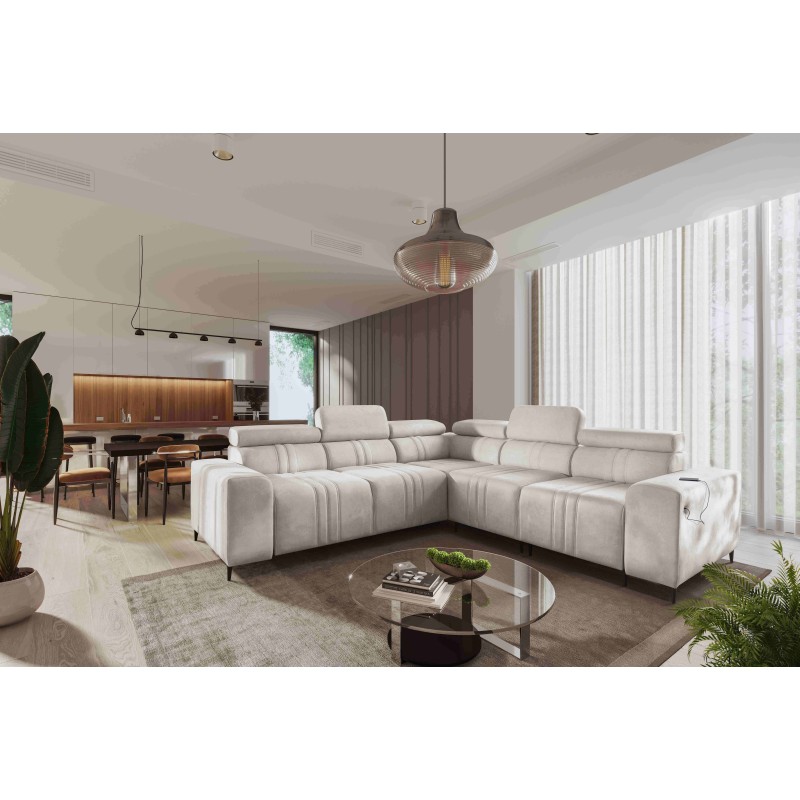Narożnik Verona III z funkcją spania w tkaninie Welur, Vena 9 – elegancja i funkcjonalność w jednym meblu Narożnik Verona III z funkcją spania w tkaninie Welur, Vena 9 – elegancja i funkcjonalność w jednym meblu