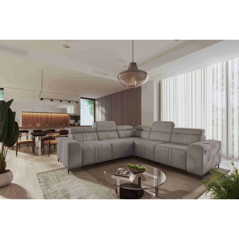 Narożnik Verona III z funkcją spania w tkaninie Welur, Vena 8 – elegancja i funkcjonalność w jednym meblu Narożnik Verona III z funkcją spania w tkaninie Welur, Vena 8 – elegancja i funkcjonalność w jednym meblu