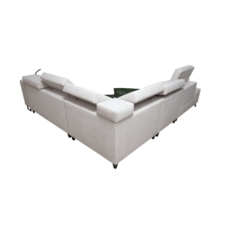 Esquina Avanti IX con función de cama y lámpara con puerto USB, tela Sawana 96 + Ecocuero. Esquina Avanti IX con función de cama y lámpara con puerto USB, tela Sawana 96 + Ecocuero.