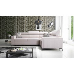 Arco II Ecksofa mit Schlaffunktion - Velvet, Mono 231 - Perfekte Kombination aus Stil und Komfort
