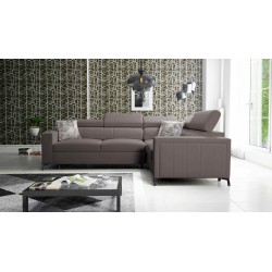 Ecksofa Arco II mit Schlaffunktion - Samt, Mono 234 - Perfekte Kombination aus Stil und Komfort