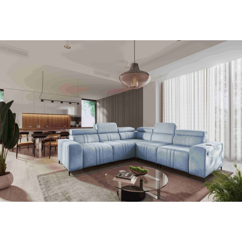 Narożnik Verona III z funkcją spania w tkaninie Welur, Vena 6 – elegancja i funkcjonalność w jednym meblu Narożnik Verona III z funkcją spania w tkaninie Welur, Vena 6 – elegancja i funkcjonalność w jednym meblu