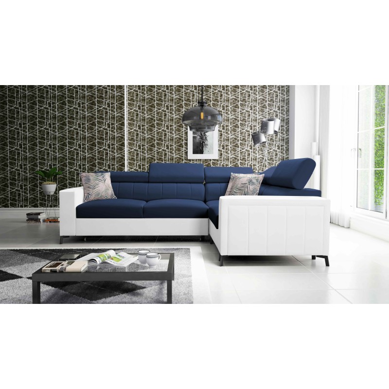 Esquina Arco II con función de cama - Velvet, Mono 241 + Ecoskóra - Una combinación perfecta de estilo y confort