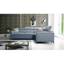 Ecksofa Arco II mit Schlaffunktion - Samt, Mono 239 - Perfekte Kombination aus Stil und Komfort