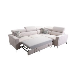 Ecksofa Arco II mit Schlaffunktion - Flechtwerk, Sawana 26 - Perfekte Kombination aus Stil und Komfort
