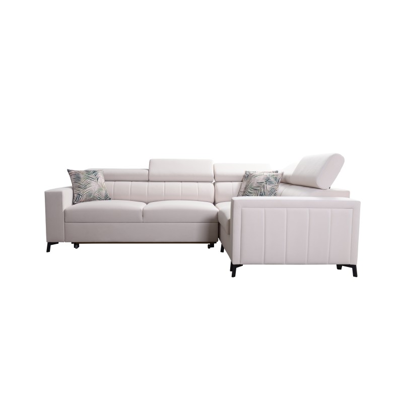 Ecksofa Arco II mit Schlaffunktion - Flechtgewebe, Sawana 80 + Kunstleder - Perfekte Kombination aus Stil und Komfort