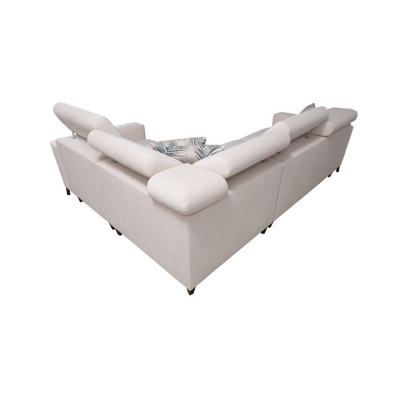 Ecksofa Arco II mit Schlaffunktion - Flechtgewebe, Sawana 80 + Kunstleder - Perfekte Kombination aus Stil und Komfort