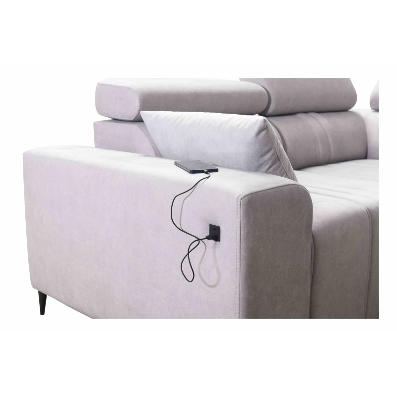 Ecksofa Verona III mit Schlafunktion in Veloursstoff, Vena 10 – Eleganz und Funktionalität in einem Möbelstück Ecksofa Verona III mit Schlafunktion in Veloursstoff, Vena 10 – Eleganz und Funktionalität in einem Möbelstück