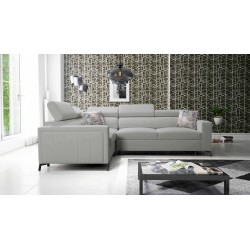 Ecksofa Arco II mit Schlaffunktion - Samt, Mono 244 - Perfekte Kombination aus Stil und Komfort
