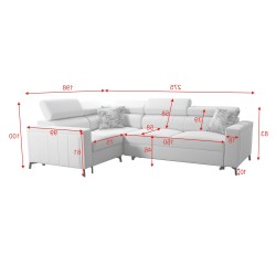 Arco II corner sofa bed - Velvet, Mono 244 + Eco-leather - A perfect combination of style and comfort Arco II corner sofa bed - Velvet, Mono 244 + Eco-leather - A perfect combination of style and comfort