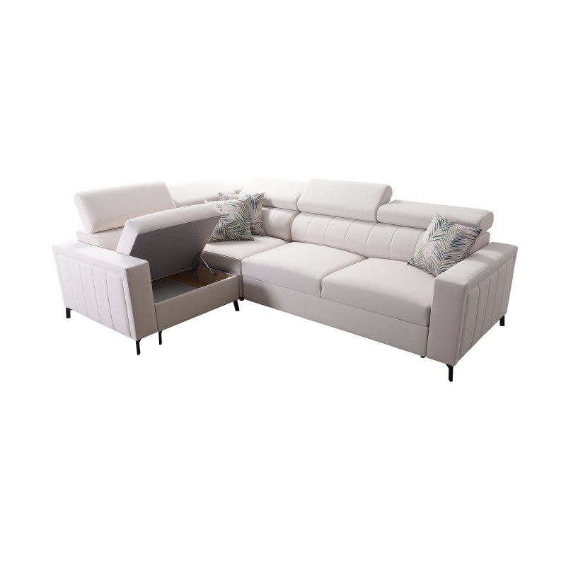 Esquina Arco II con función de cama - Tejido, Sawana 25 + Ecocuero - Una combinación perfecta de estilo y confort Esquina Arco II con función de cama - Tejido, Sawana 25 + Ecocuero - Una combinación perfecta de estilo y confort