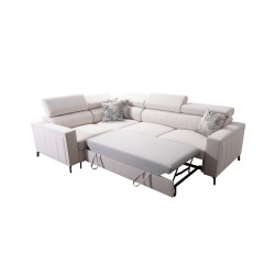 Esquinero Arco II con función de cama - Tejido, Sawana 26 + Eco-piel - Una combinación perfecta de estilo y confort